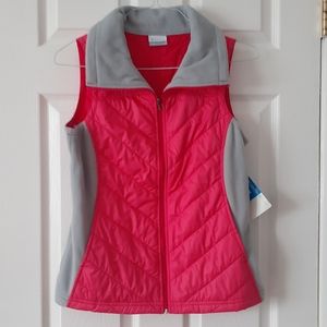 Cozy Pink and Gray Columbia Vest!